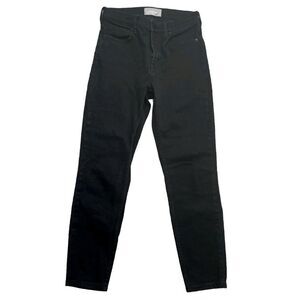 Everlane Jeans Womens 27 Ankle High Rise Skinny Jeans Black Washed Stretch Denim